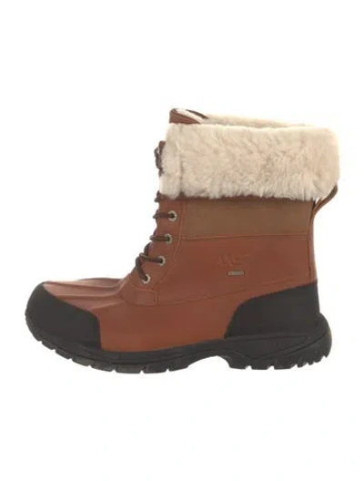 Pre-owned Ugg Leather Snow Boots In Brown