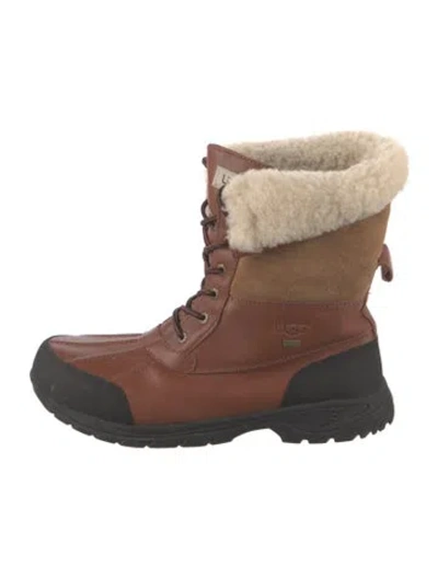 Pre-owned Ugg Leather Snow Boots In Brown