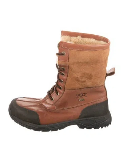 Pre-owned Ugg Leather Snow Boots In Brown
