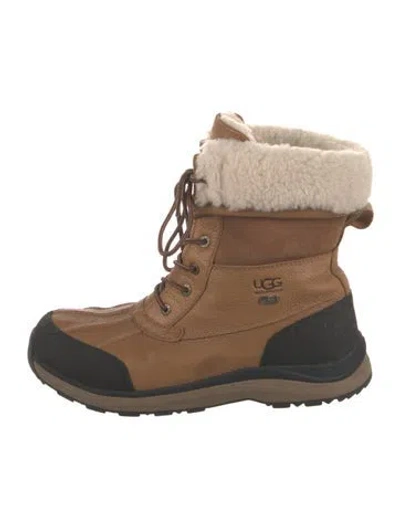 Pre-owned Ugg Leather Snow Boots In Brown