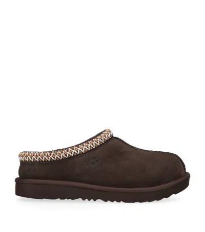 Ugg Kids' Leather Tasman Ii Slippers In Brown