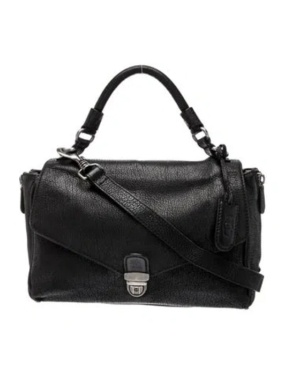 Pre-owned Ugg Leather Top Handle Bag In Black