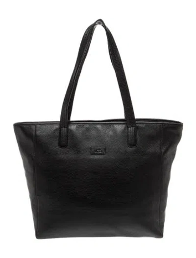 Pre-owned Ugg Leather Tote In Black
