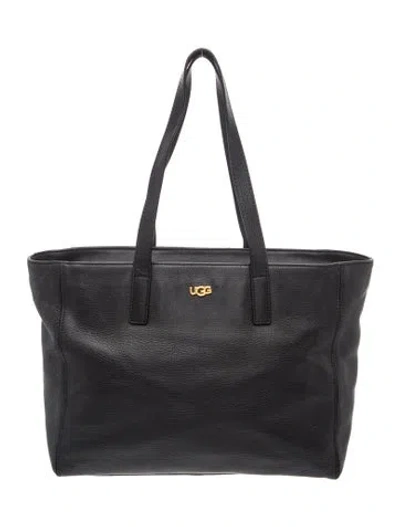 Pre-owned Ugg Leather Tote In Black