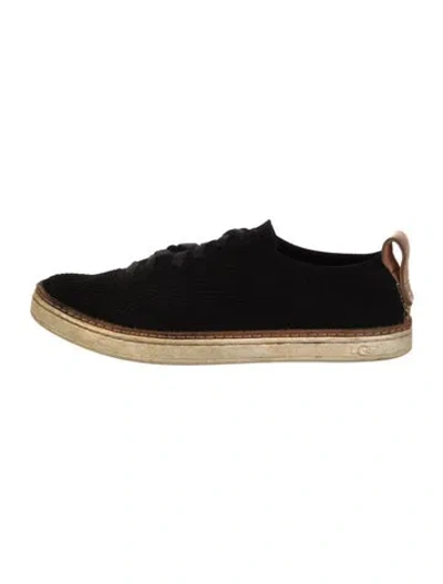 Pre-owned Ugg Leather Trim Embellishment Sneakers In Black