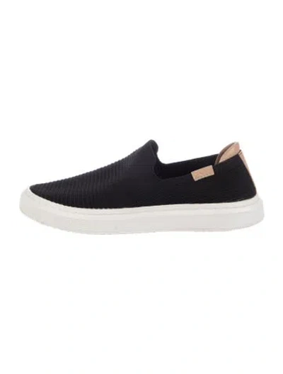 Pre-owned Ugg Leather Trim Embellishment Sneakers In Black