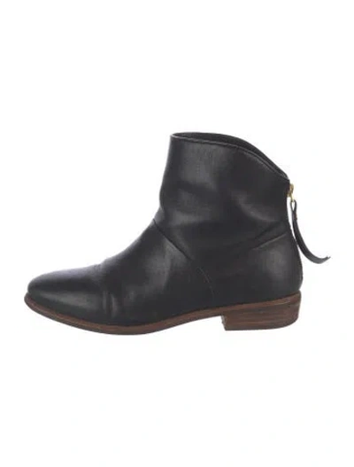 Pre-owned Ugg Leather Western Boots In Blue
