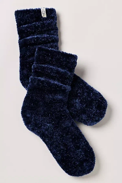 Ugg Leda Cozy Crew Socks In Blue
