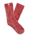 Ugg Leda Cozy Crew Socks In Pink Cedar