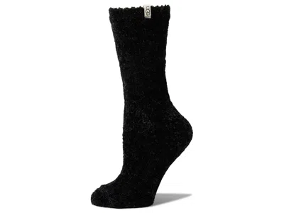 Ugg Leda Cozy Sock Women's Crew Cut Socks Shoes Black: One Size