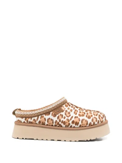 Ugg Leopard Platform Slippers In Brown