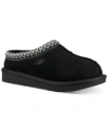 Ugg Mens Black Tasman Ii Shearling-lined Suede Slippers Eur 41 / 7 Uk In Black