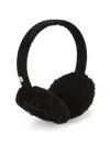 Ugg Little Kid's Shearling Leather Ear Muffs In Black