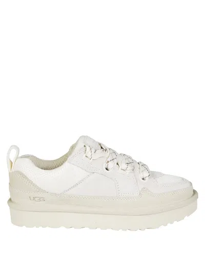 UGG LO LOWMEL LOW-TOP LACE-UP SNEAKERS WITH PADDED COLLAR