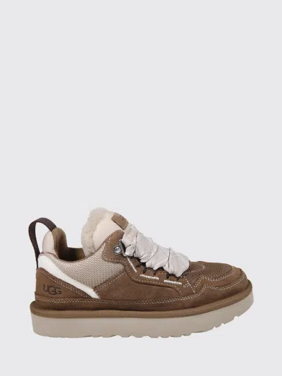 Ugg Lo Lowmel Low-top Suede Trainers With Wool Interior In Brown