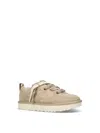 Ugg Lo Lowmel Beige Sneakers With Mesh Inserts And Logo On The Side In Suede Woman In Neutral