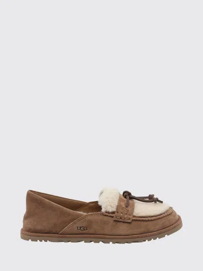 Ugg Loafer Woman Color Beige In Brown