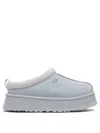 Ugg Tazz Braid-edge Suede Flatform Mules In Blue