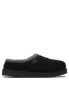 Ugg Mens Black Tasman Ii Shearling-lined Suede Slippers Eur 41 / 7 Uk In Black