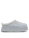 Ugg Tazz Braid-edge Suede Flatform Mules In Blue