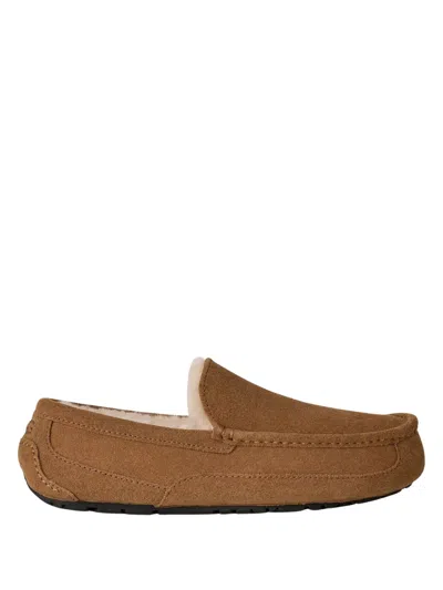 Ugg Loafers Fur Trim "acot" In Brown