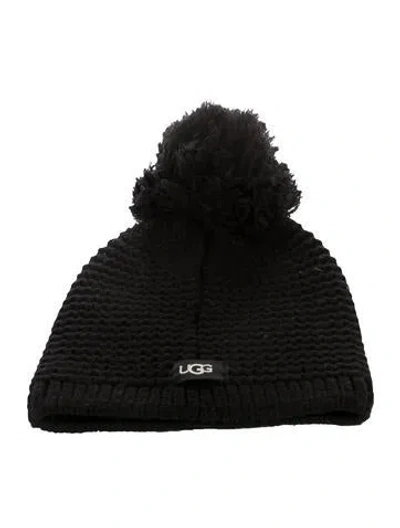 Pre-owned Ugg Logo Beanie In Black
