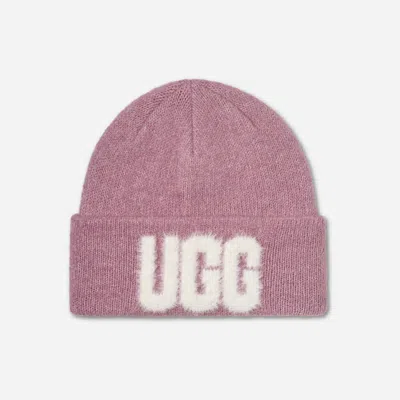 Ugg ® Logo Beanie In Dusty Orchid