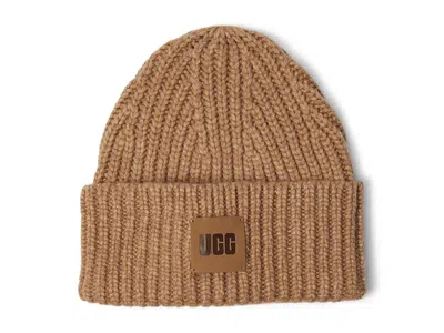 Ugg Logo Beanies Camel: One Size In Purple