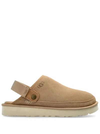 Ugg Logo-debossed Slippers In Neutrals