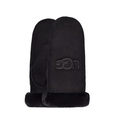 Ugg Logo Gloves In Black