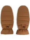 Ugg Logo Gloves In Brown