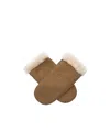 Ugg Logo Gloves In Brown