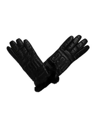 Pre-owned Ugg Logo Hand Gloves W/tags In Black