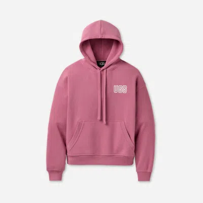 Ugg ® Logo Hoodie Cotton Blend In Dusty Orchid In Purple