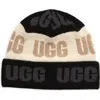 Ugg ® Logo Jacquard Beanie In Black