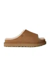 Ugg Logo Open-toed Slippers In Brown