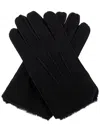 Ugg Logo-patch Gloves In Schwarz