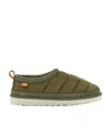 Ugg Logo-patch Padded Slippers In Green