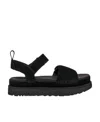 Ugg Logo Flat Sandals In Black