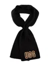 Ugg Crafted Chunky Rib Scarf In Black