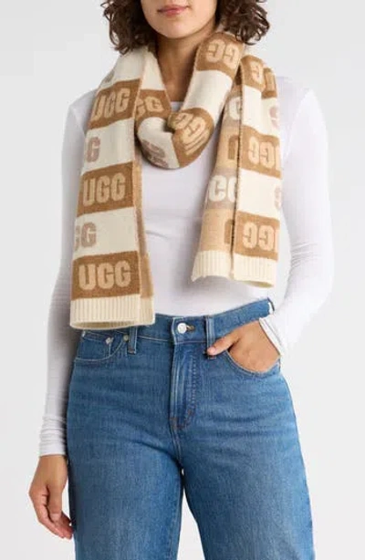 Ugg ® Logo Scarf In Brown