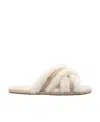 Ugg Scuffita Womens Shearling Cozy Slide Slippers In Nude