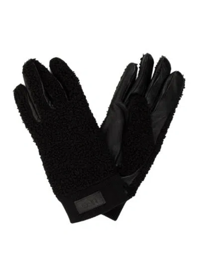 Pre-owned Ugg Logo Winter Gloves W/tags In Black