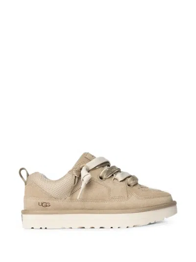 Ugg Logo-debossed Panelled Sneakers In Neutral