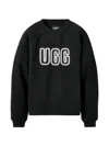 Ugg Logo-detail Crew-neck Sweatshirt In Black