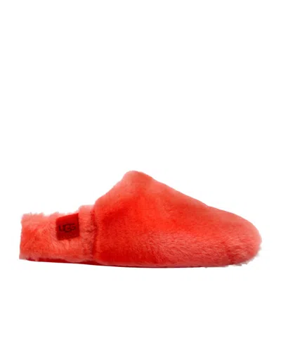 Ugg Logo-stamped Mules In Red