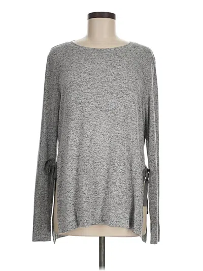 Pre-owned Ugg Long Sleeve Top Gray Crew Neck Tops