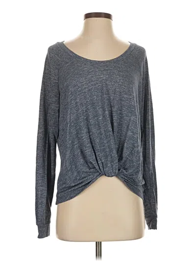 Pre-owned Ugg Long Sleeve Top Gray Crew Neck Tops