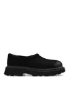 Ugg Lace-up Chunky Sole Round Toe Suede Finish In Black