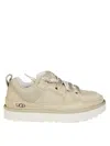 Ugg Lo Lowmel Beige Sneakers With Mesh Inserts And Logo On The Side In Suede Man In Multi